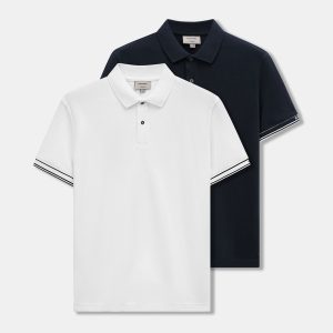 Áo Polo Nam Stripe Egde Form Regular