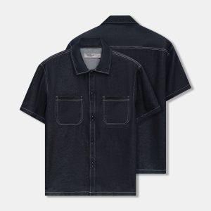 Áo Sơ Mi Nam Iron Indigo Form Boxy