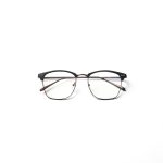 Mắt Kính Nam Gọng Kim Loại Oval Nâu Trong