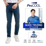 Quần Jeans Nam Siêu Mát Ống Ôm ProCOOL Dark Blue Form Slim Fit