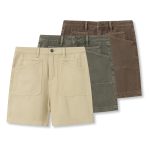 Quần Short Kaki Nam Adventure Garment-Dye Form Regular
