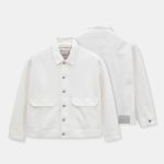 Áo Khoác Jeans Nam Offwhite Pocket Form Loose