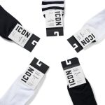Vớ Nam Cổ Cao Mid-Crew Socks Black & White Collection